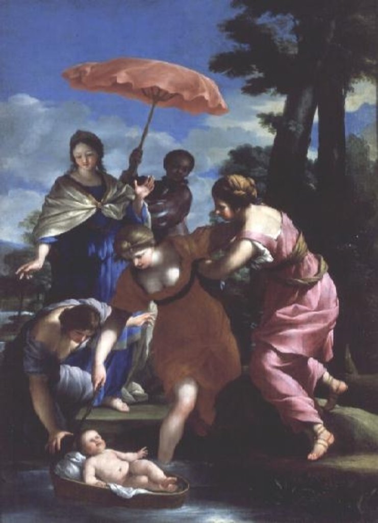 Detail of Moses Rescued from the Water, c.1655-57 by Giovanni Francesco (1610-62) Romanelli