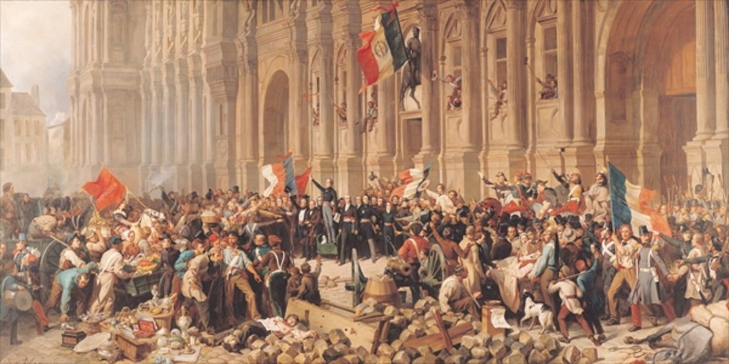 Detail of Lamartine rejects the red flag in 1848 by Felix Philippoteaux