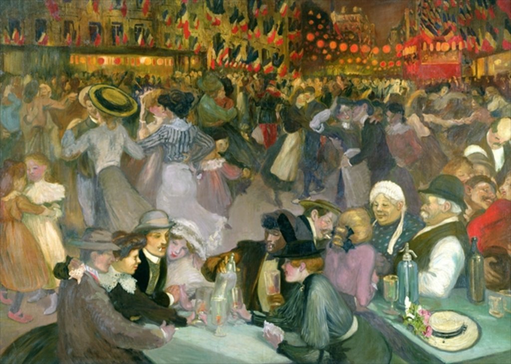 Detail of Ball on the 14th July by Theophile Alexandre Steinlen