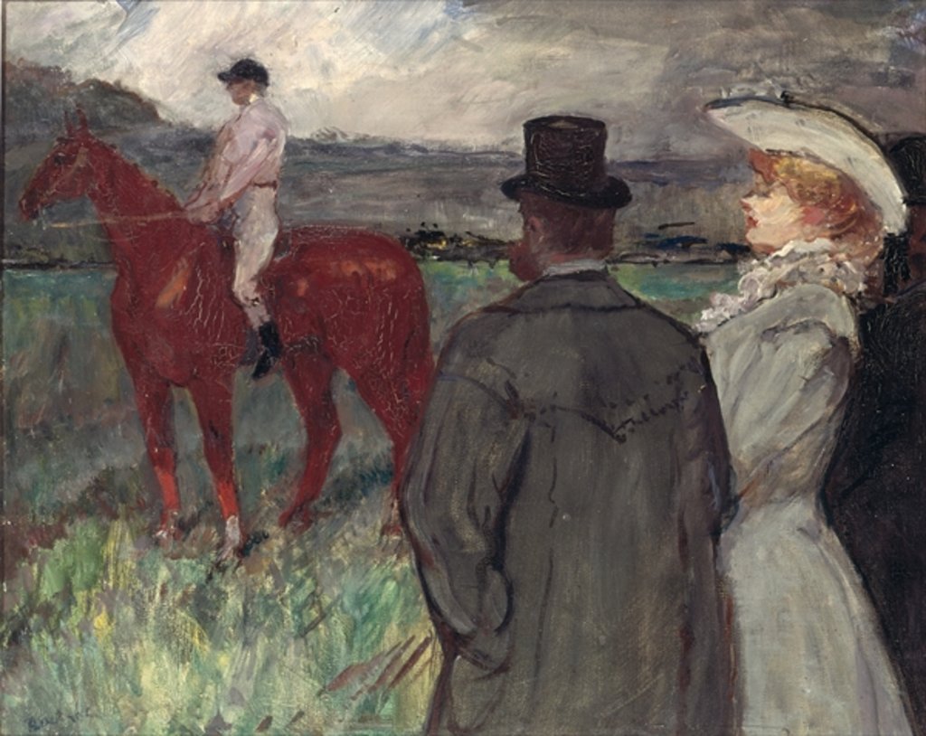 Detail of At the Racecourse, 1899 by Henri de Toulouse-Lautrec