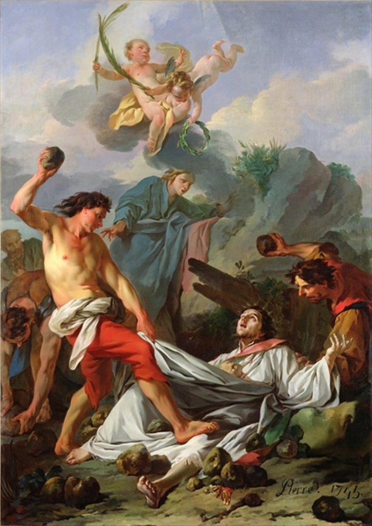 Detail of Martyrdom of St. Stephen, 1745 by Jean Baptiste Marie Pierre