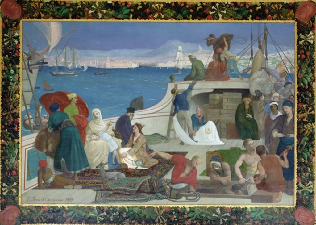 Detail of Marseilles, Gate to the Orient, 1869 by Pierre Puvis de Chavannes