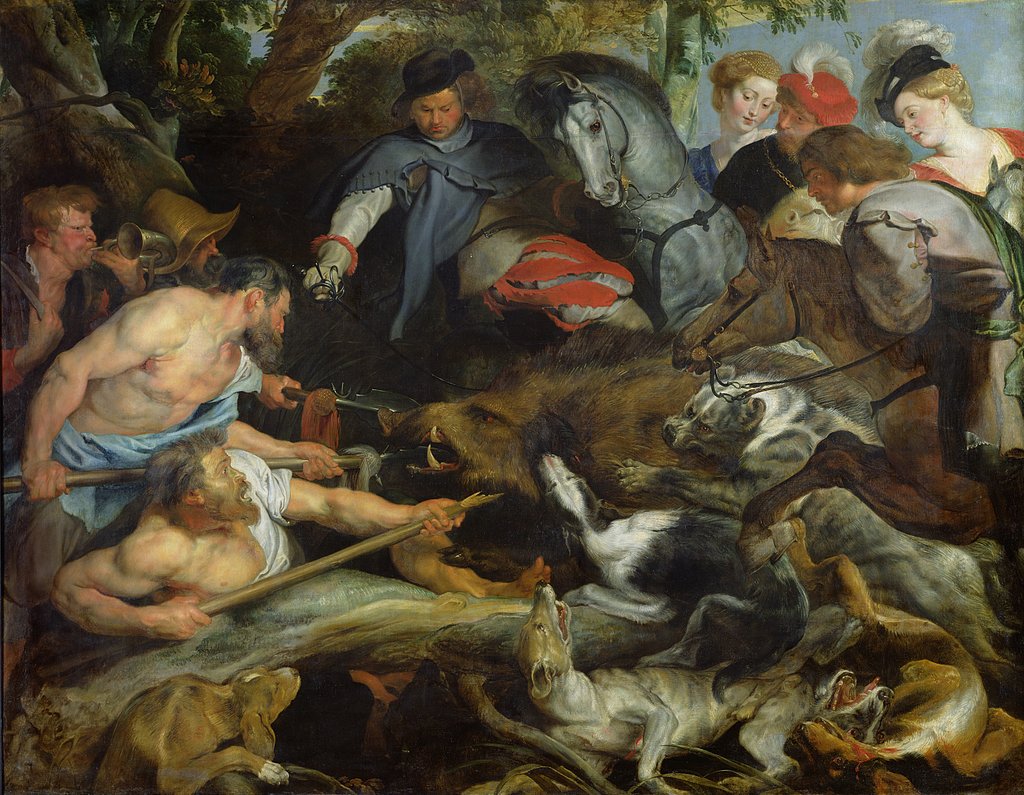 Detail of Wild Boar Hunting, c.1615-16 by Peter Paul Rubens