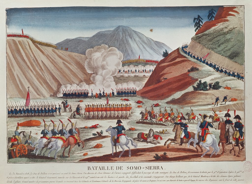 Detail of Battle of Somosierra on 30 November 1808 by French School