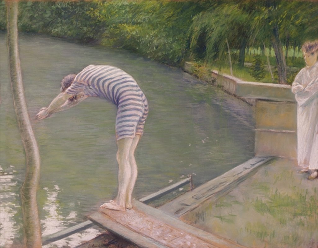Detail of The Bather, or The Diver, 1877 by Gustave Caillebotte