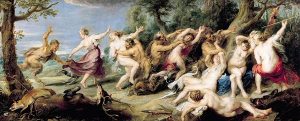 Detail of Diana and her Nymphs Surprised by Fauns, 1638-40 by Peter Paul Rubens
