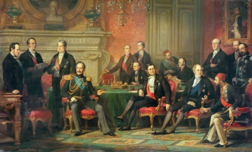 Detail of The Congress of Paris, 25 February to 30 March, 1856 by Edouard Louis Dubufe