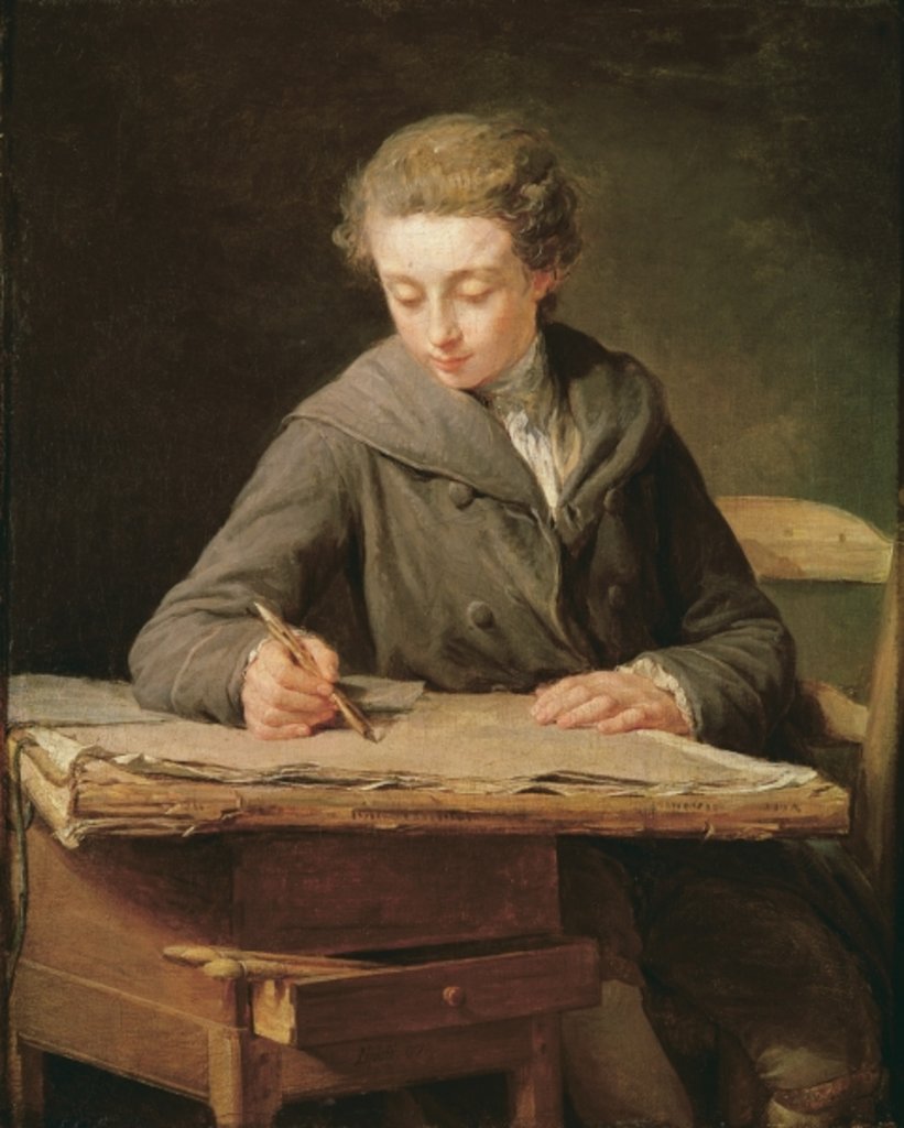 Detail of The young draughtsman, Carle Vernet, 1772 by Nicolas-Bernard Lepicie