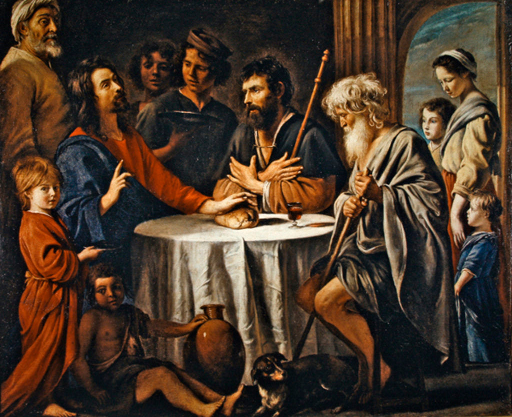 Detail of The Disciples at Emmaus by Mathieu Le Nain