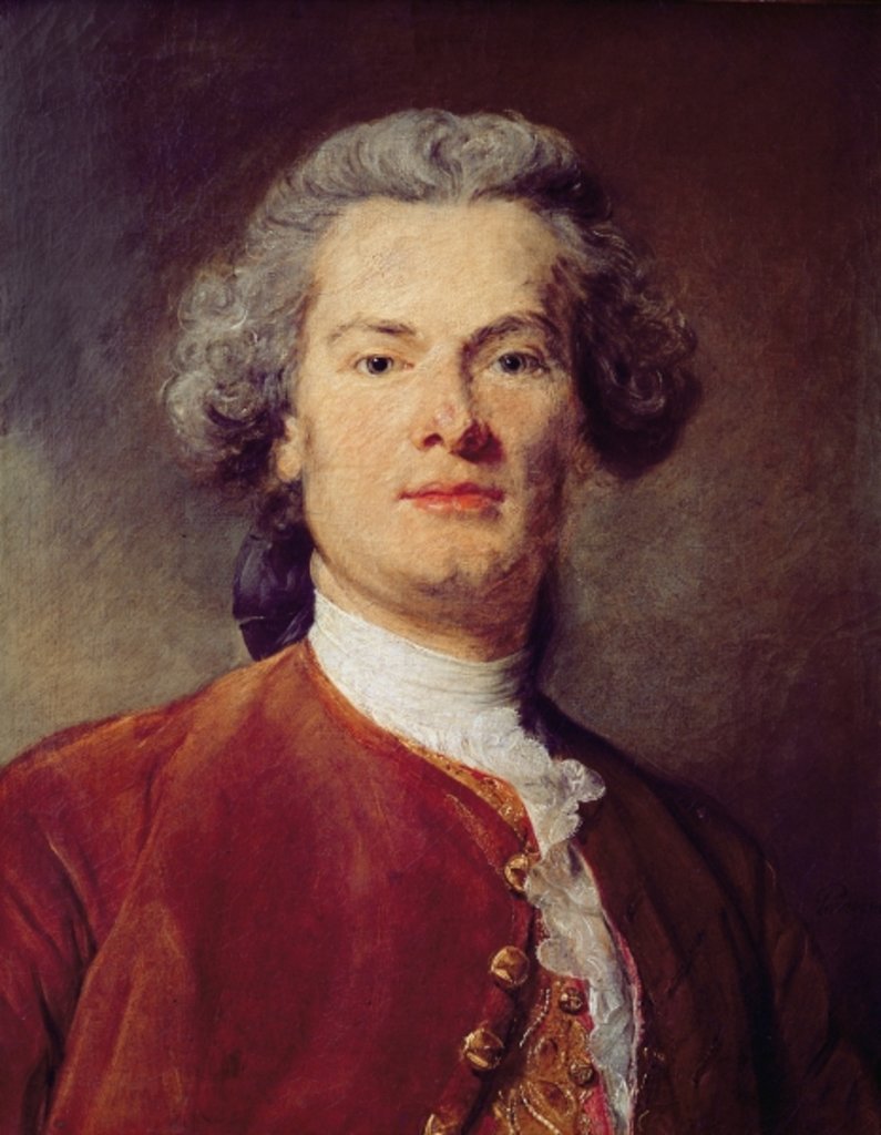 Detail of Self Portrait by Jean-Baptiste Perronneau