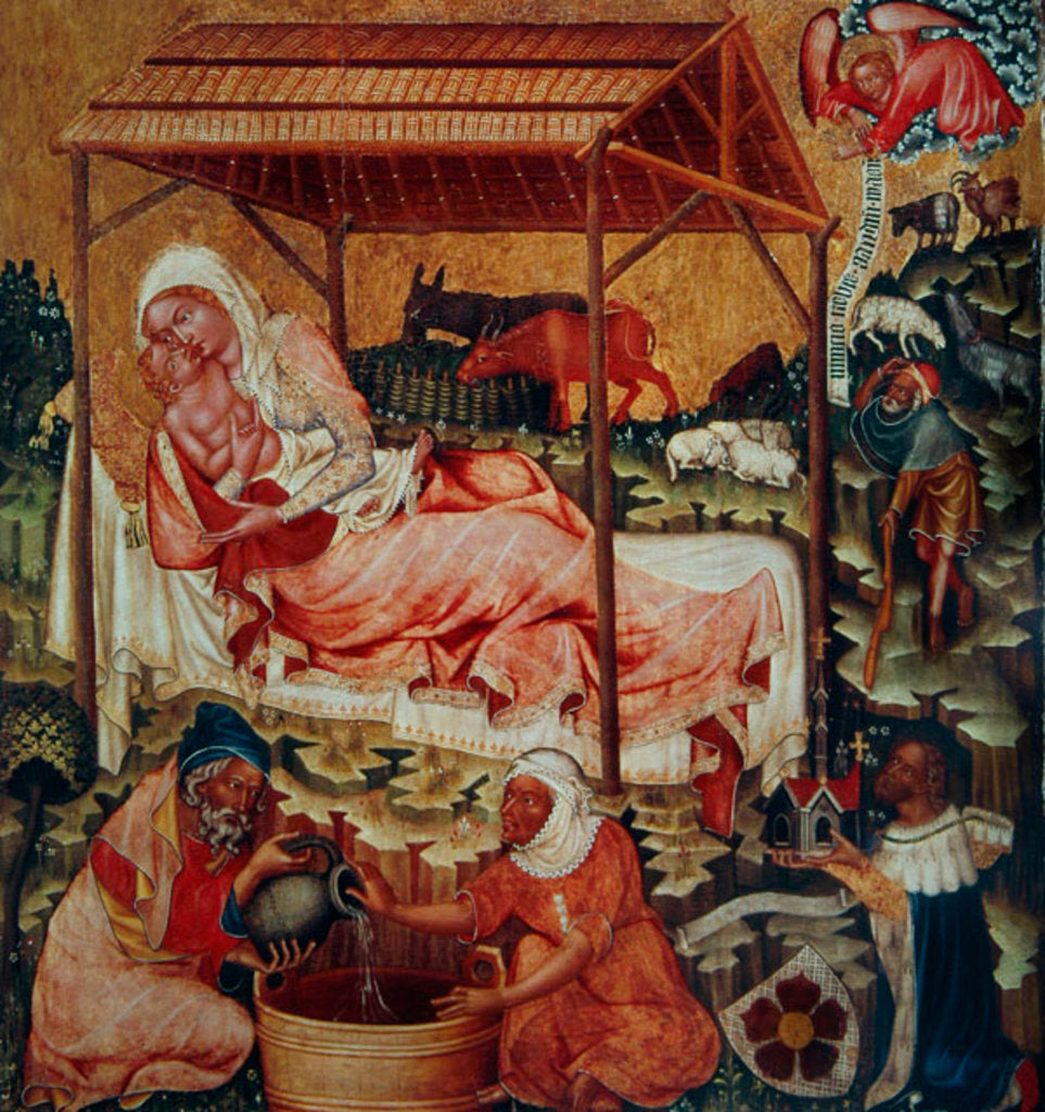 Detail of Nativity, c.1350 by Master of the Cycle of Vyssi Brod