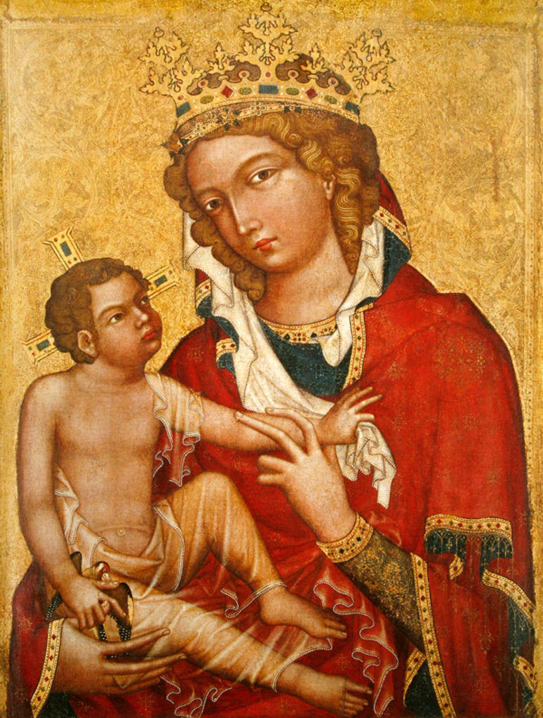 Detail of Virgin and Child, c.1350 by Czech School