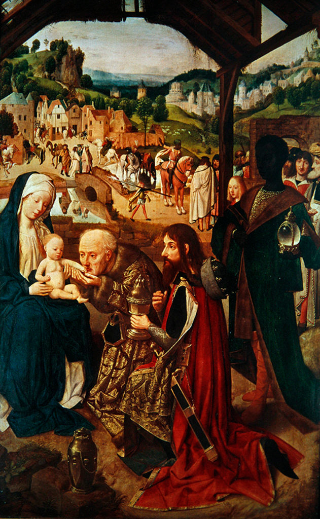 Detail of Adoration of the Magi by Gerrit tot (c.1465-c.95) Sint Jans