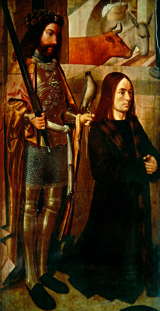 Detail of Saint Hubert and donor by Gerrit tot Sint Jans