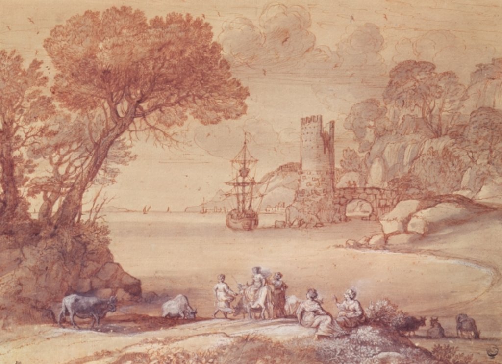 Detail of The Rape of Europa, 1655 by Claude Lorrain