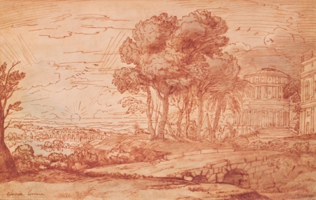 Detail of The Temple of Apollo on the island of Delos, c.1648 by Claude Lorrain (1600-82)