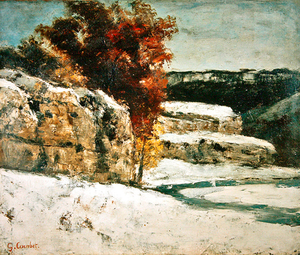 Detail of Winter Landscape, 1865-70 by Gustave Courbet