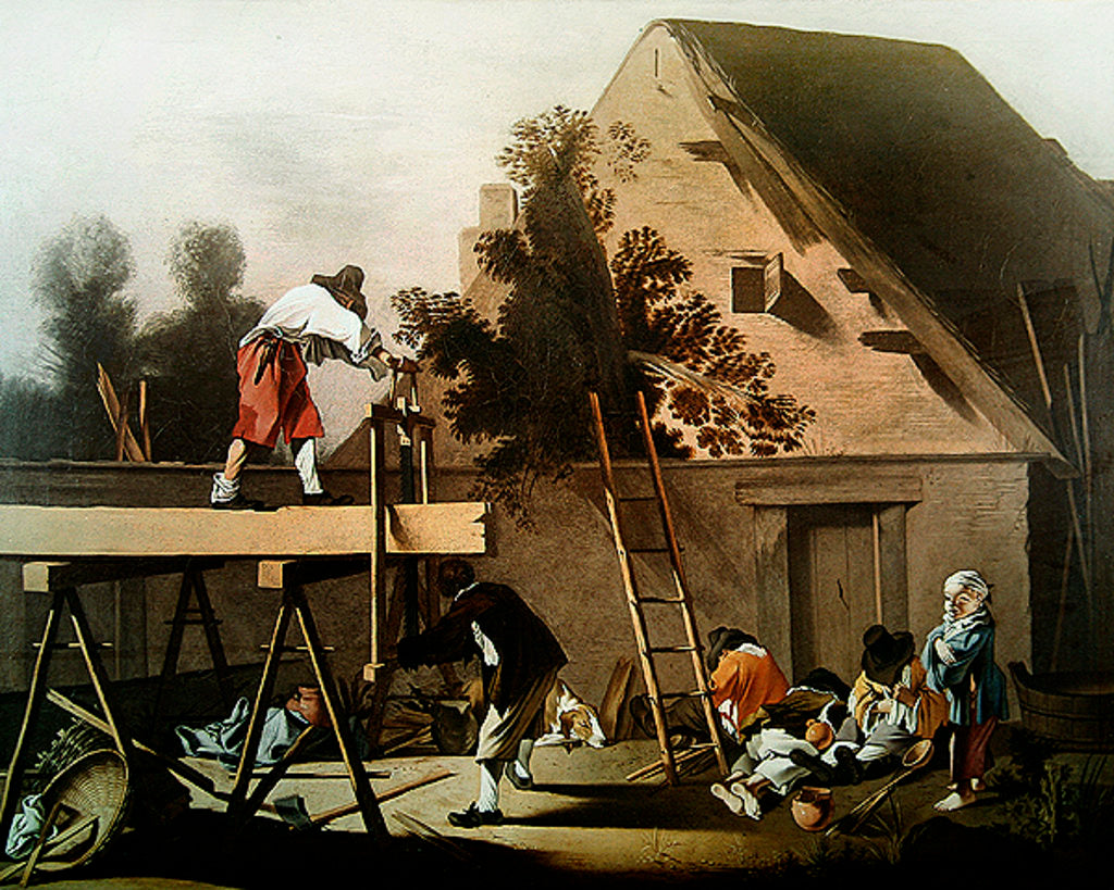 Detail of The Sawyers, 1692 by Jean Tassel