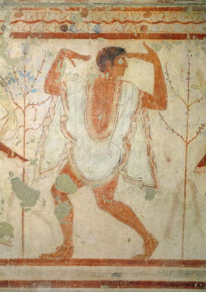 Detail of Dancer from the Tomb of the Triclinium, c.470 BC by Etruscan