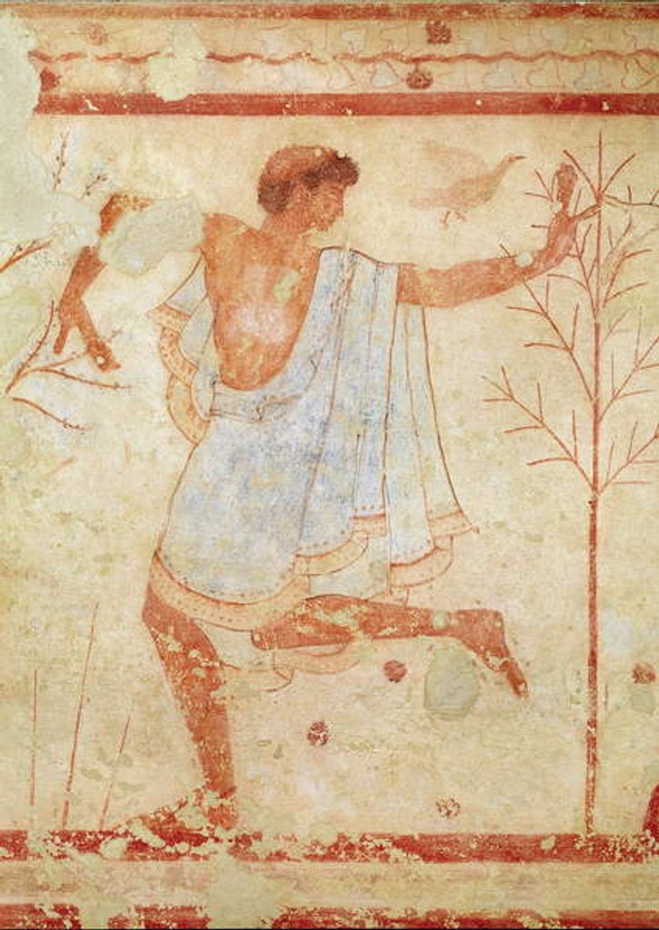 Detail of Dancer in a Blue Tunic from the Tomb of the Triclinium, c.470 BC by Etruscan