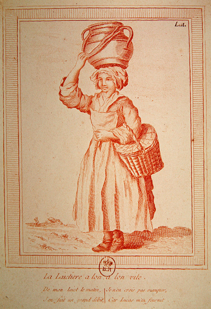 Detail of The Milkmaid by French School