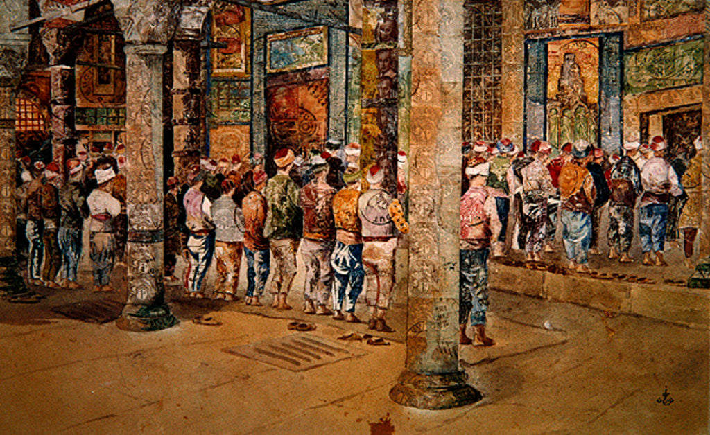 Detail of The Hour of Prayer by Syrian School