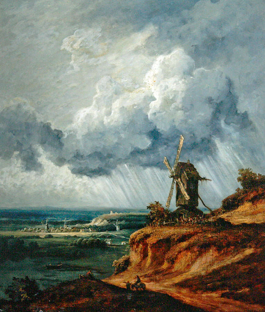 Detail of The Windmill of Argenteuil, c.1830 by Georges Michel