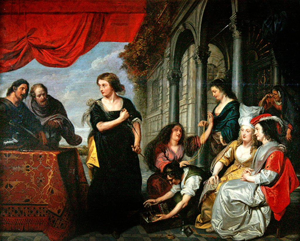 Detail of Ulysses amongst the Lycomedes by Erasmus II Quellinus