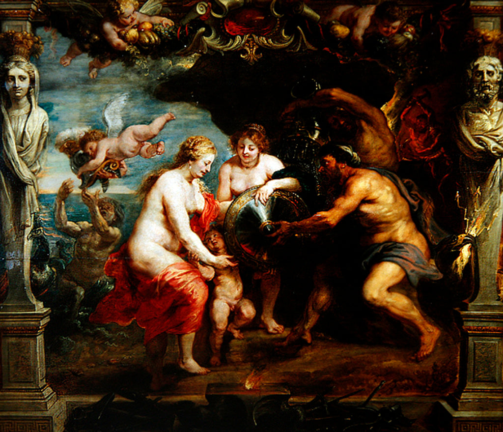 Detail of Thetis receiving Achilles' armour from Vulcan; by Peter Paul Rubens