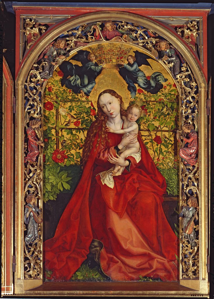 Detail of Madonna of the Rose Bower, 1473 by Martin Schongauer