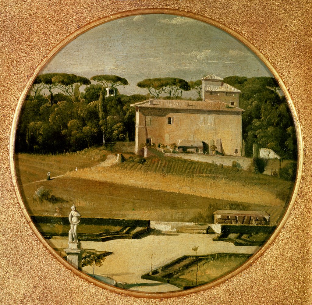 Detail of Casino of Raphael in the gardens of the Villa Borghese, Rome, 1807 by Jean Auguste Dominique Ingres