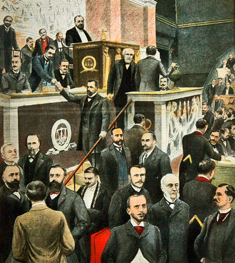 Detail of Monsieur Bourgeois, President of the Chamber of Deputies, front cover of 'Le Petit Journal', 15 June, 1902 by French School