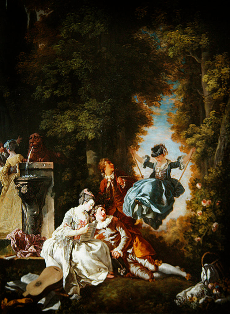 Detail of The Swing by Louis Rolland Trinquesse