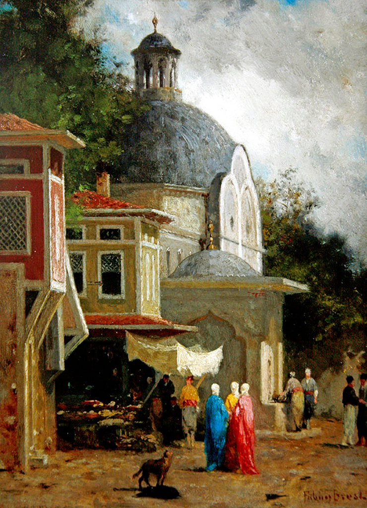 Detail of Constantinople, view of the Brutus column by Fabius Brest