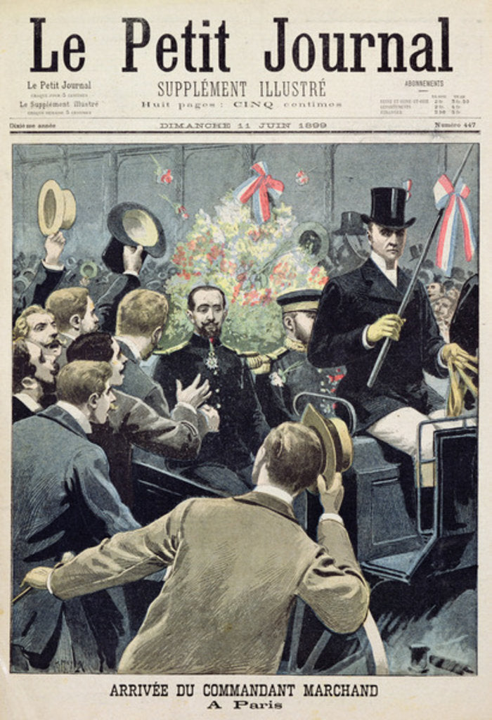 Detail of Arrival of Commander Marchand in Paris, title page from 'Le Petit Journal', 11 June 1899 by French School