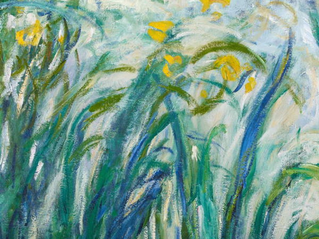 Detail of Yellow and Purple Irises, 1924-25 by Claude Monet