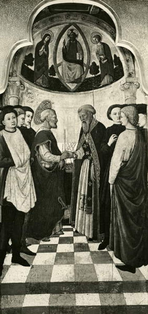 Detail of Cycle of the Life of the Virgin, Consecration of the Virgin at the Temple, c.1445 by Giovanni Francesco da Rimini