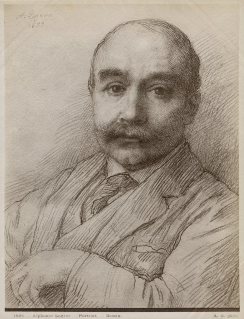 Detail of M. Adams, 1899 by Alphonse Legros