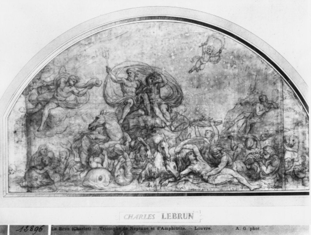 Detail of Neptune and Amphitrite or Reawakening of Waters, c.1663 by Charles Le Brun