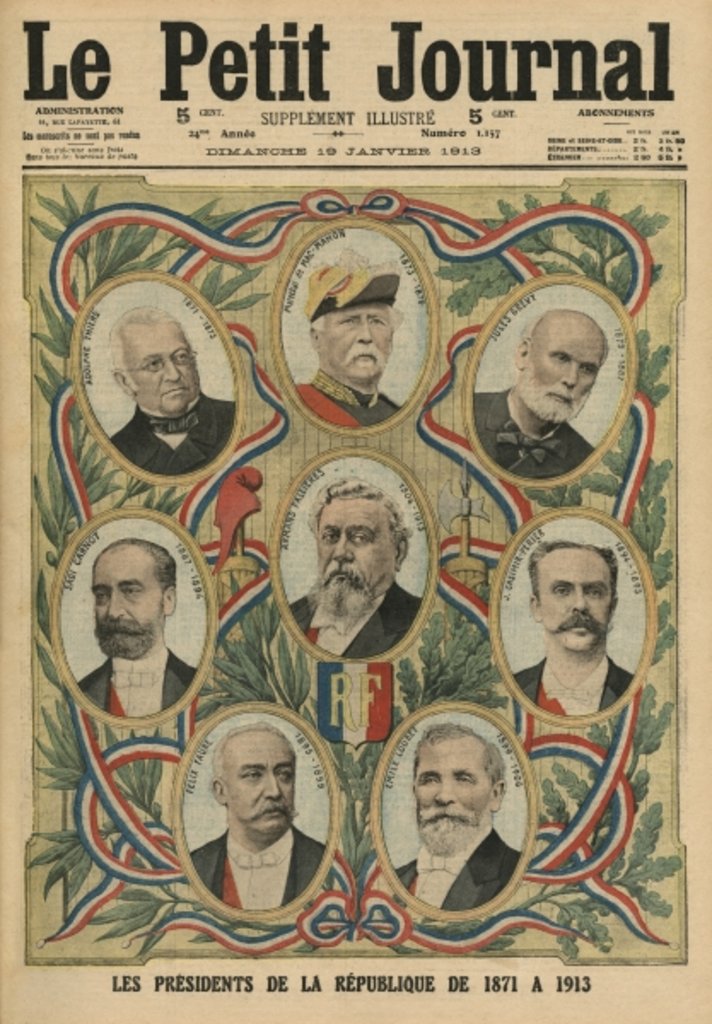 Detail of The Presidents of the French Republic from 1817 to 1913 by French School
