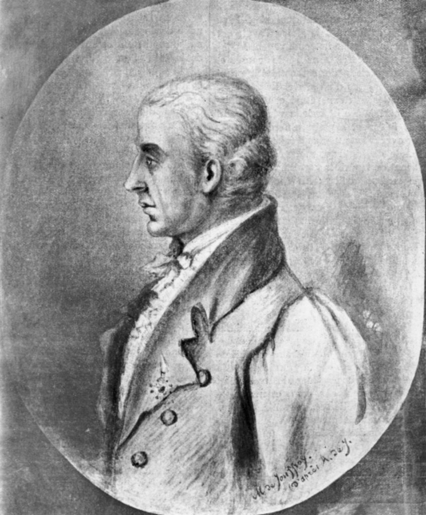 Detail of Portrait of Claude-Francois-Dorothee, Marquis de Jouffroy d'Abbans, after 1776 by School French