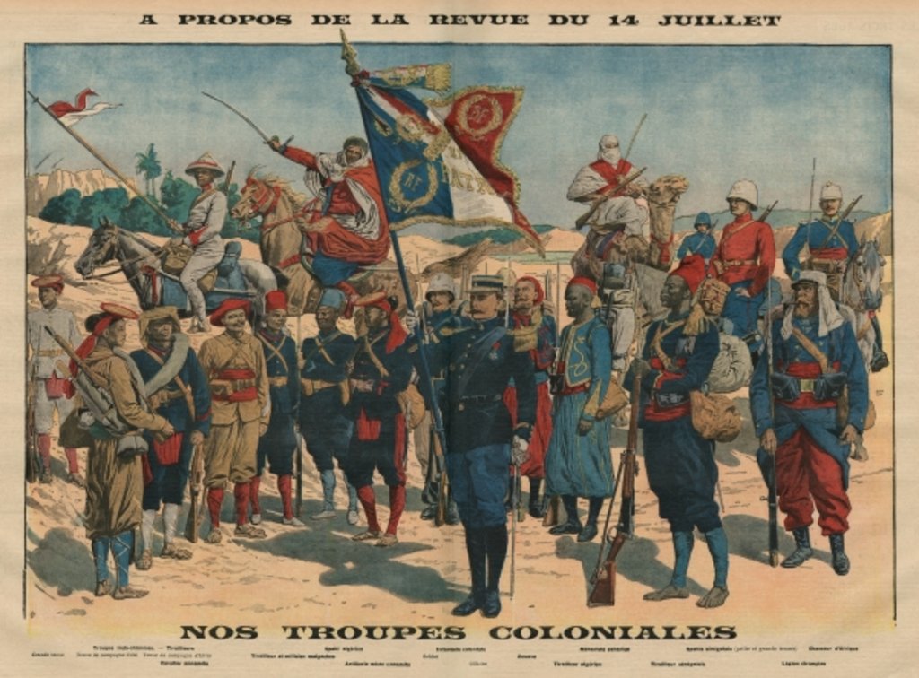 Detail of Review of the 14th July, Our Colonial Troops by French School