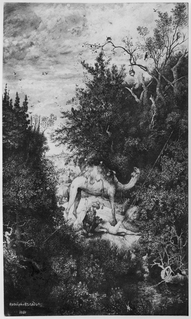 Detail of The Good Samaritan, 1860 by Rodolphe Bresdin