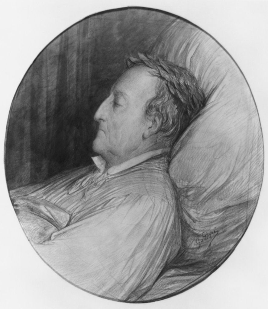 Detail of Gioacchino Rossini on his deathbed, 1868 by Gustave Dore