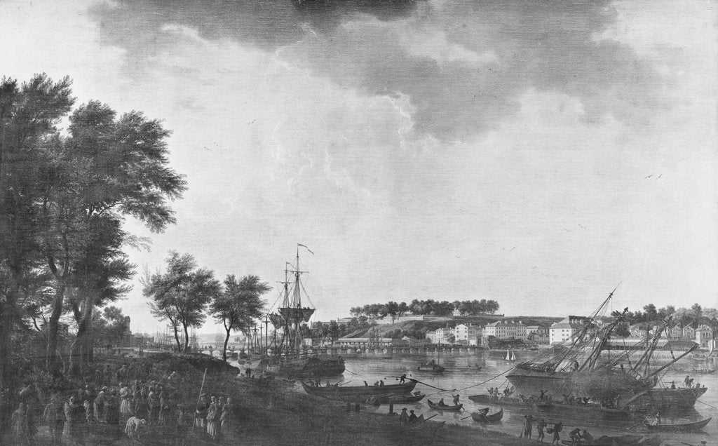 Detail of View of Bayonne seen from the avenue of Bouflers near the gate of Mousserole, 1761 by Claude Joseph Vernet