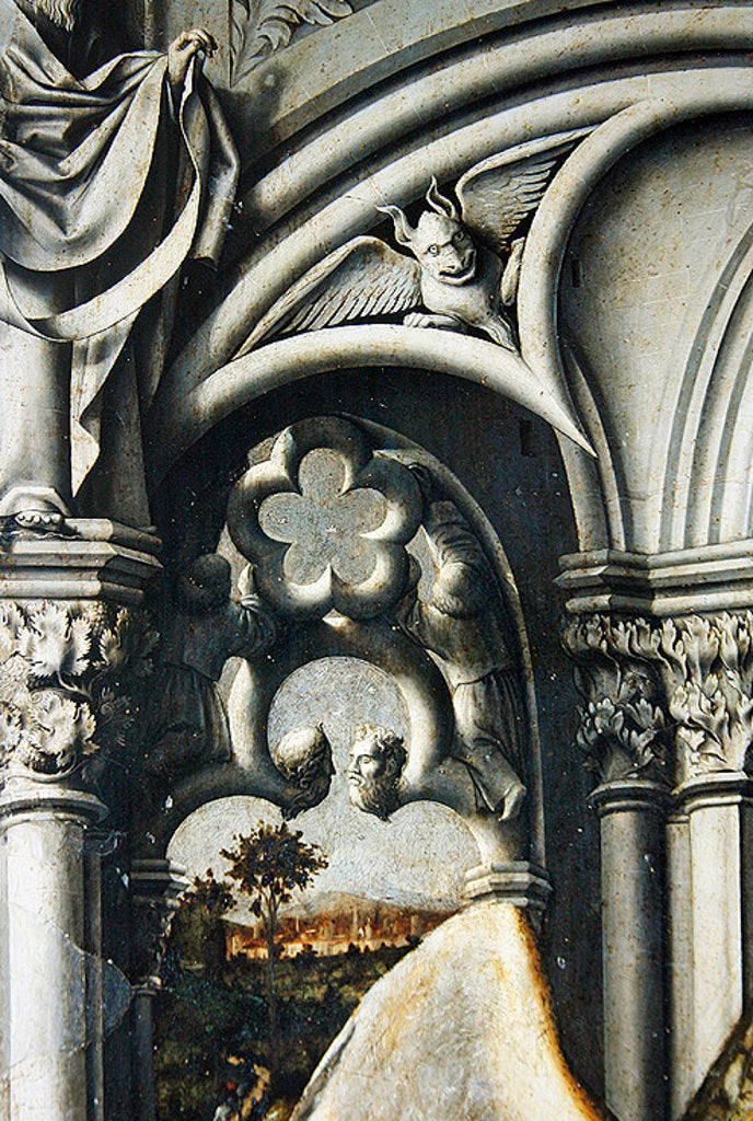 Detail of Architectural details from the Aix Annunciation, c.1445 by Master of the Aix Annunciation