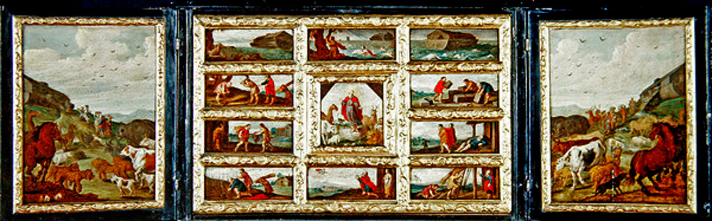 Detail of Noah's Ark triptych by Hans III Jordaens