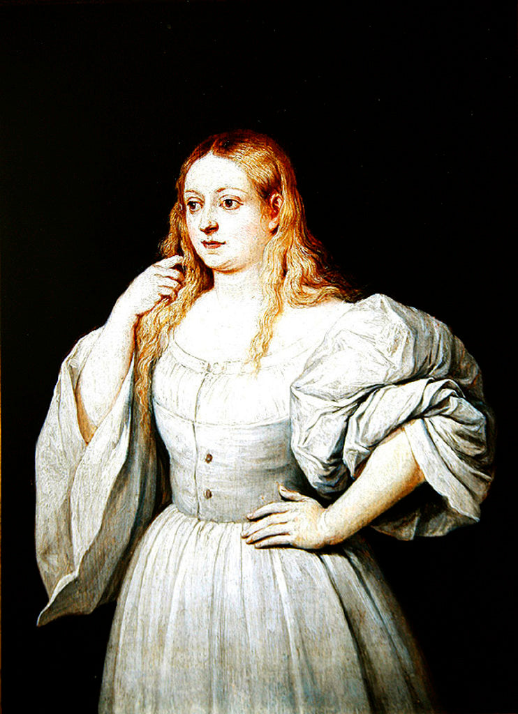 Detail of Portrait of a woman, c.1646-56 by David the Younger Teniers