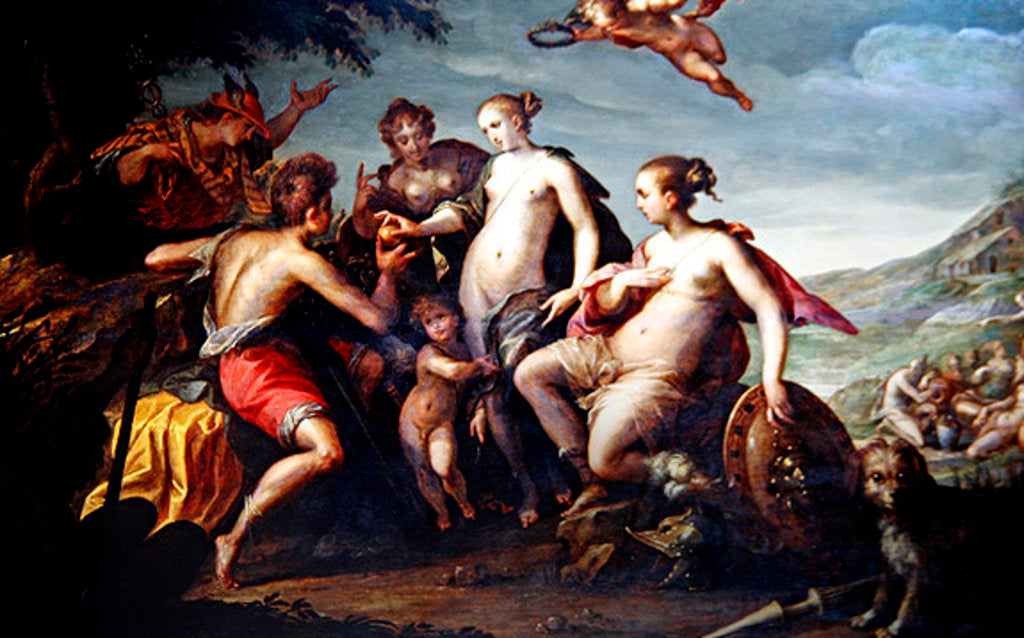 Detail of The Judgement of Paris by Johann or Hans von Aachen