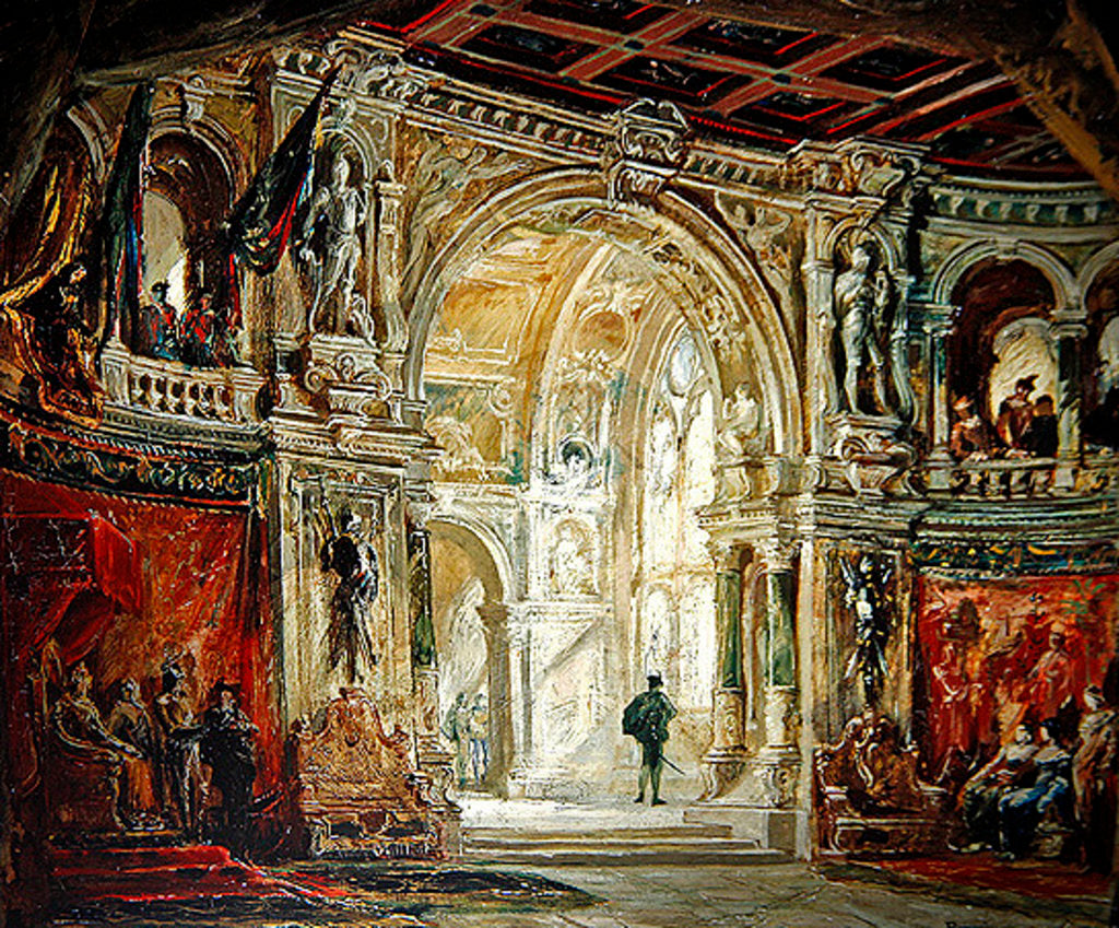 Detail of Hamlet, Act I, 1884 by Jean Baptiste Lavastre